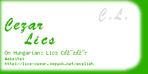 cezar lics business card